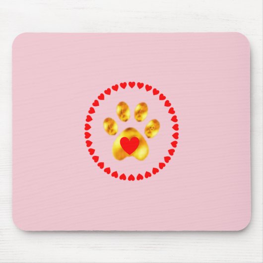 Tapis De Souris Élégante patte or (Devant)