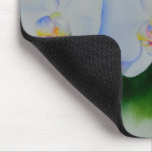 Tapis De Souris Elégante peinture d'orchidée tropicale blanche (Coin)
