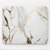 Tapis De Souris Elégante pierre de marbre abstrait noir et blanc (Devant)