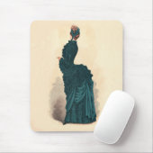 Tapis De Souris Élégante robe victorienne bleue (Avec souris)