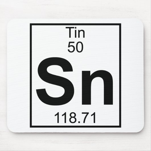 Tapis De Souris Élément 050 - Sn - étain (plein) (Devant)