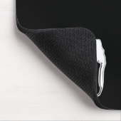 Tapis De Souris Élément Blanc Minimal Noir Monogrammé (Coin)