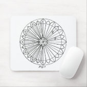Tapis De Souris Élément de conception architecturale de fleur abst (Avec souris)