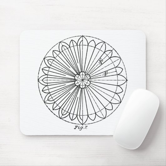 Tapis De Souris élément de conception architecturale florale Abstr (Avec souris)