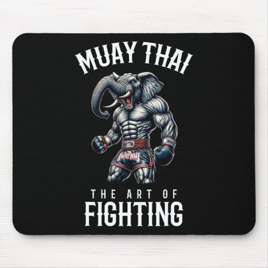 Tapis De Souris Élément Muay Thai - Kickboxing et boxe thaïlandais (Devant)