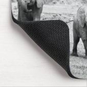 Tapis De Souris Éléphant africain et veaux | Kenya, Afrique (Coin)