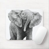 Tapis De Souris Éléphant africain Mousepad de bébé (Avec souris)
