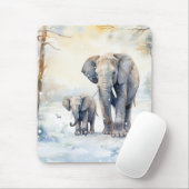 Tapis De Souris Elephant and Baby (Avec souris)