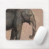 Tapis De Souris Eléphant aquarelle (Avec souris)