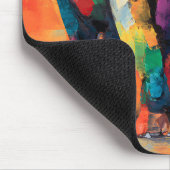 Tapis De Souris Eléphant arc-en-ciel Abstrait (Coin)