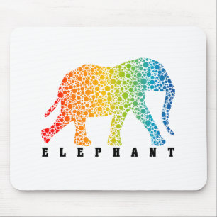Tapis De Souris Eléphant aux couleurs