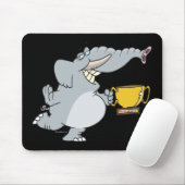 Tapis De Souris éléphant avec dessin animé trophée gagnant (Avec souris)