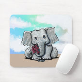 Tapis de souris éléphant bébé KiniArt (Avec souris)