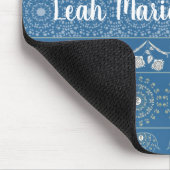 Tapis De Souris Eléphant bleu Mandala (Coin)