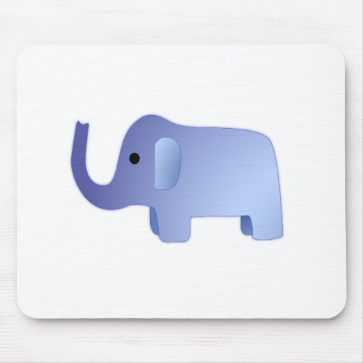 Tapis De Souris Eléphant bleu mou (Devant)
