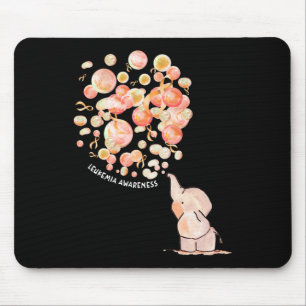 Tapis De Souris Eléphant Bombe Orange Leukemia Aware