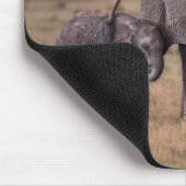 Tapis De Souris Éléphant d'Afrique avec bébé (Coin)