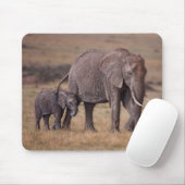 Tapis De Souris Éléphant d'Afrique avec bébé (Avec souris)