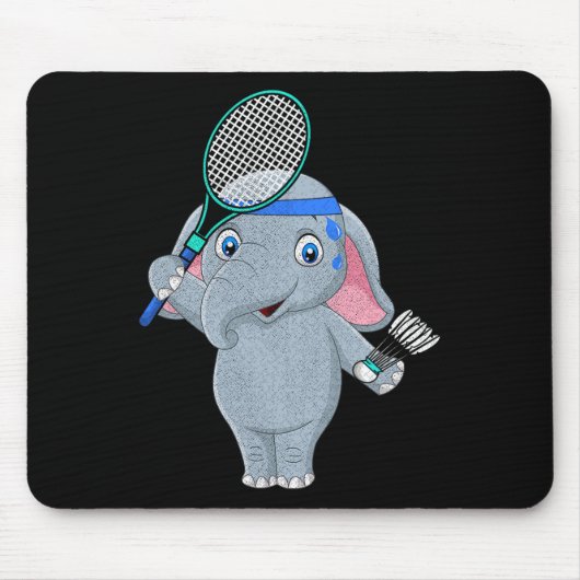Tapis De Souris Éléphant de Badminton (Devant)