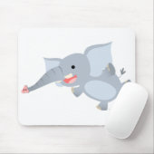 Tapis De Souris Eléphant de dessin animé Mousepad (Avec souris)