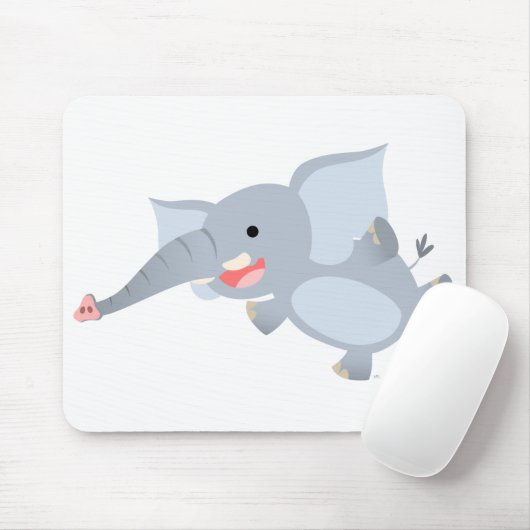 Tapis De Souris Eléphant de dessin animé Mousepad (Avec souris)