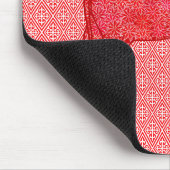 Tapis De Souris Eléphant de fleurs - rouge profond et corail (Coin)