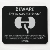 Tapis De Souris Éléphant de Ninja ! (Devant)