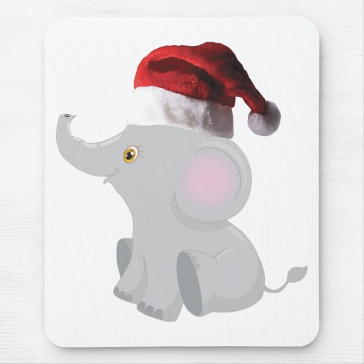 Tapis De Souris Eléphant de Noël (Devant)