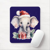 Tapis De Souris Éléphant de Noël mignon (Avec souris)