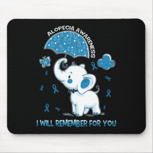 Tapis De Souris Eléphant de sensibilisation à l'alopécie