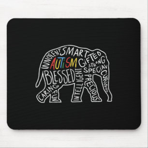 Tapis De Souris Éléphant de sensibilisation à l'autisme Cadeau pou