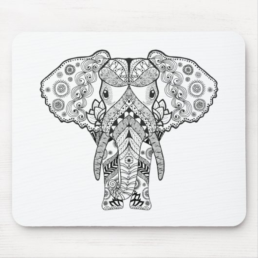 Tapis De Souris Éléphant de style (Devant)