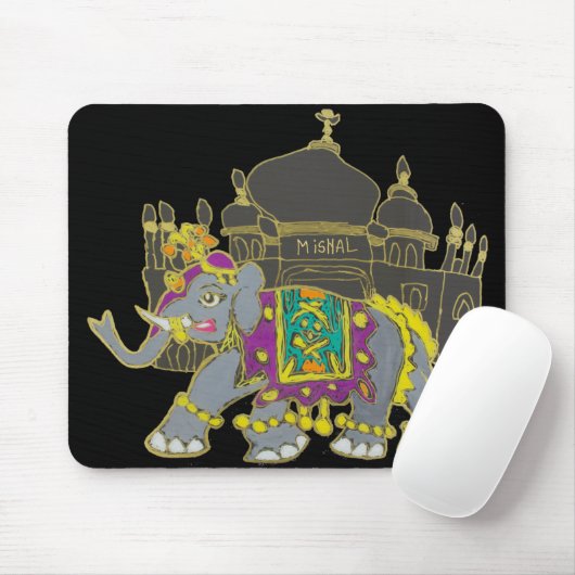Tapis De Souris Éléphant de Taj (Avec souris)