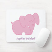 Tapis De Souris Éléphant doux (rose) (Avec souris)