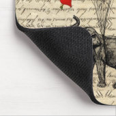 Tapis De Souris Éléphant et ballons en forme de coeur (Coin)