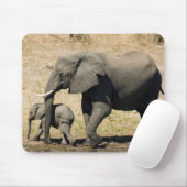 Tapis De Souris Éléphant et mère de bébé (Avec souris)