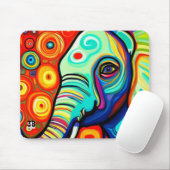 Tapis De Souris Eléphant excentrique (Avec souris)
