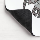 Tapis De Souris éléphant géométrique, gris évêque (Coin)