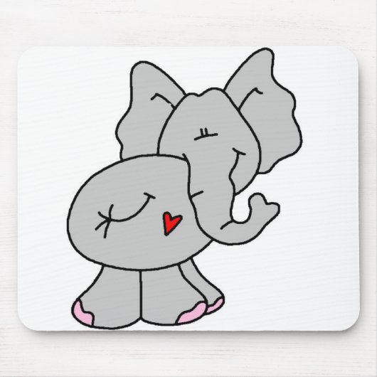 Tapis De Souris Éléphant gris mignon (Devant)