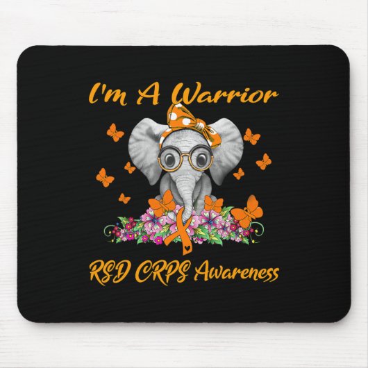 Tapis De Souris Elephant I'm A Warrior RSD RCPS Sensibilisation (Devant)