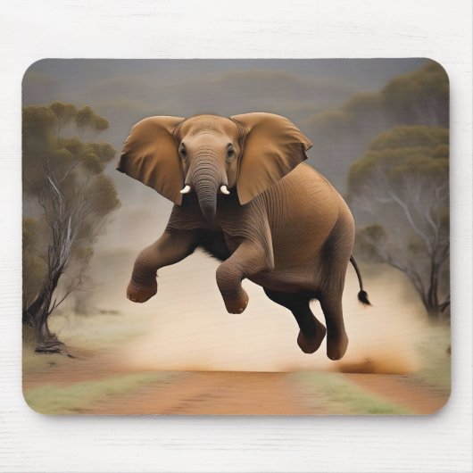 Tapis De Souris Eléphant Kangaroo Hop, Mousepad (Devant)