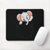 Tapis De Souris Elephant Lovers Cute Funny Elephant In Cket (Avec souris)