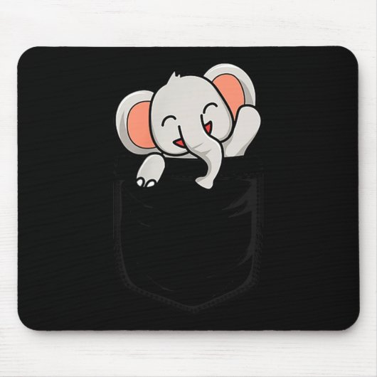 Tapis De Souris Elephant Lovers Cute Funny Elephant In Cket (Devant)