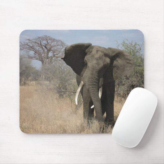 Tapis De Souris Éléphant Mousepad (Avec souris)