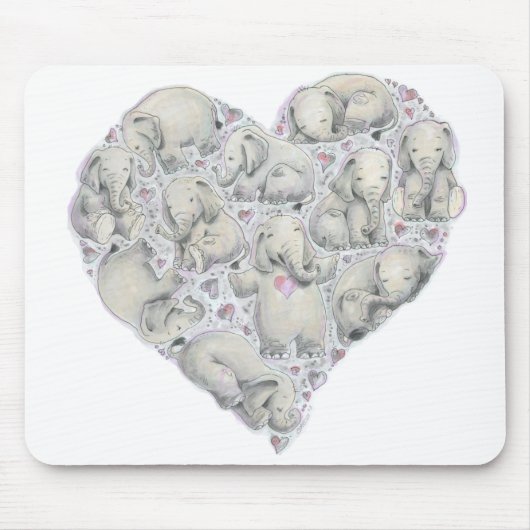 Tapis De Souris Éléphant Mousepad par Cynthia Narcisi (Devant)