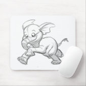 Tapis De Souris Éléphant peu précis de bébé (Avec souris)