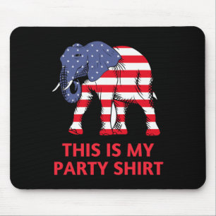 Tapis De Souris Éléphant républicain C'est ma fête