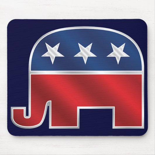 Tapis De Souris Éléphant républicain Mousepad (Devant)