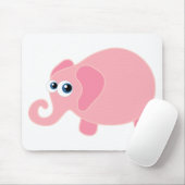 Tapis De Souris Éléphant rose mignon (Avec souris)