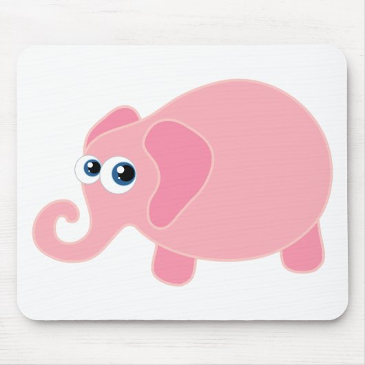 Tapis De Souris Éléphant rose mignon (Devant)